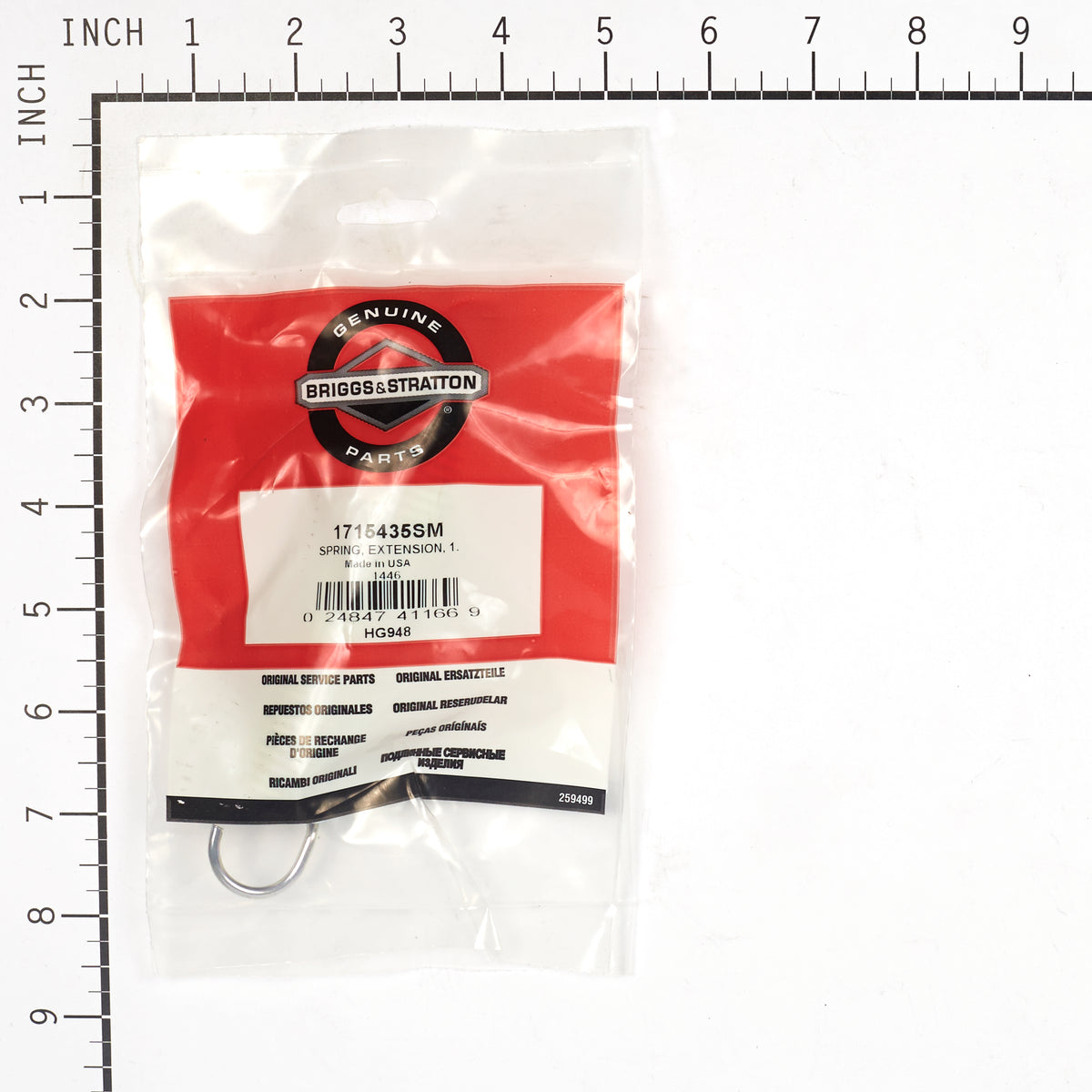 Briggs & Stratton 1715435SM Extension Spring, 1.00