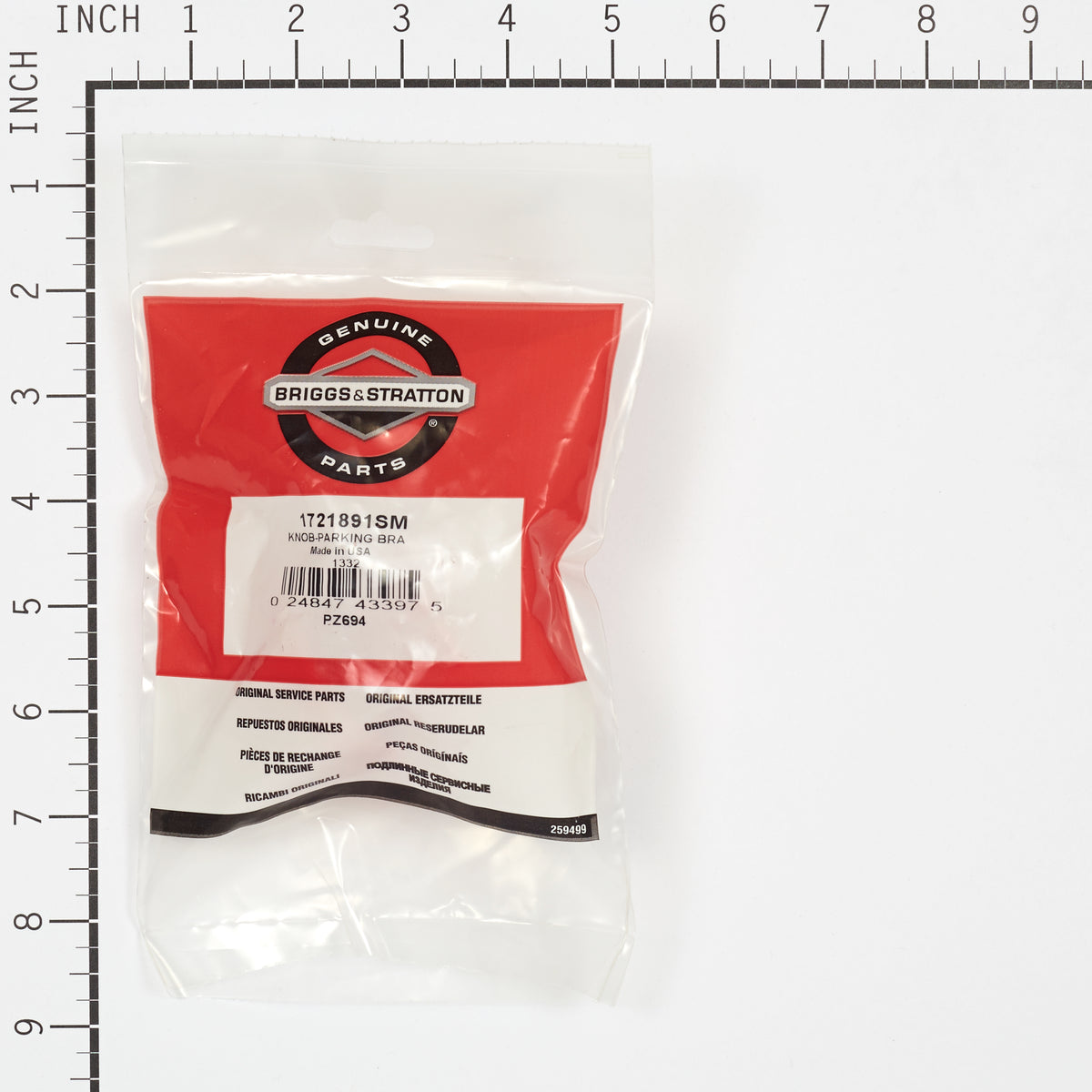 Briggs & Stratton 1721891SM Parking Brake Knob