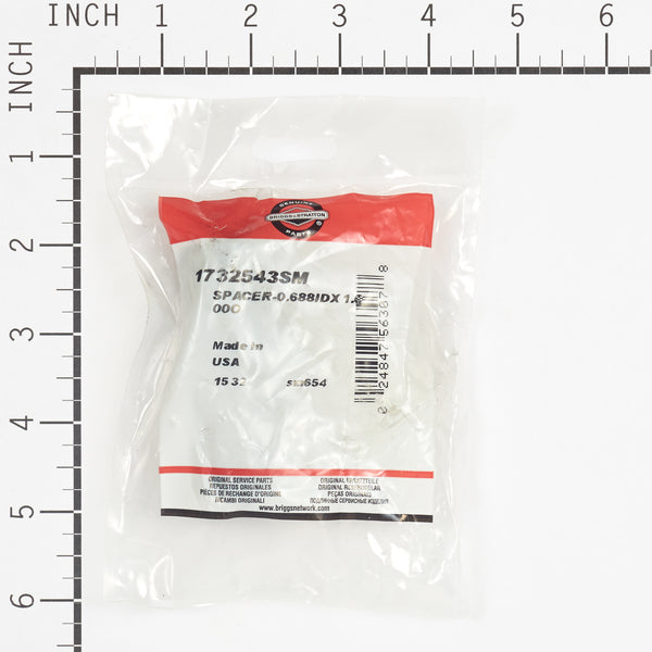 Briggs & Stratton 1732543SM Spacer - 0.688 ID x 1.000 OD