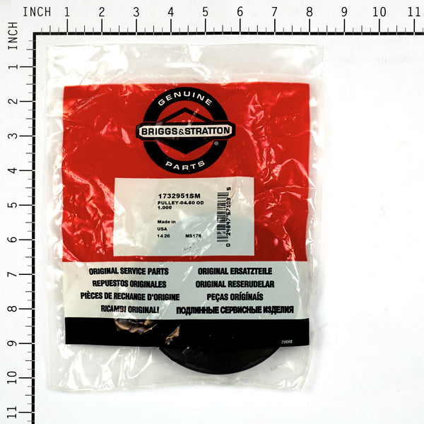Briggs & Stratton 1732951SM PULLEY-04.60 OD 1.000