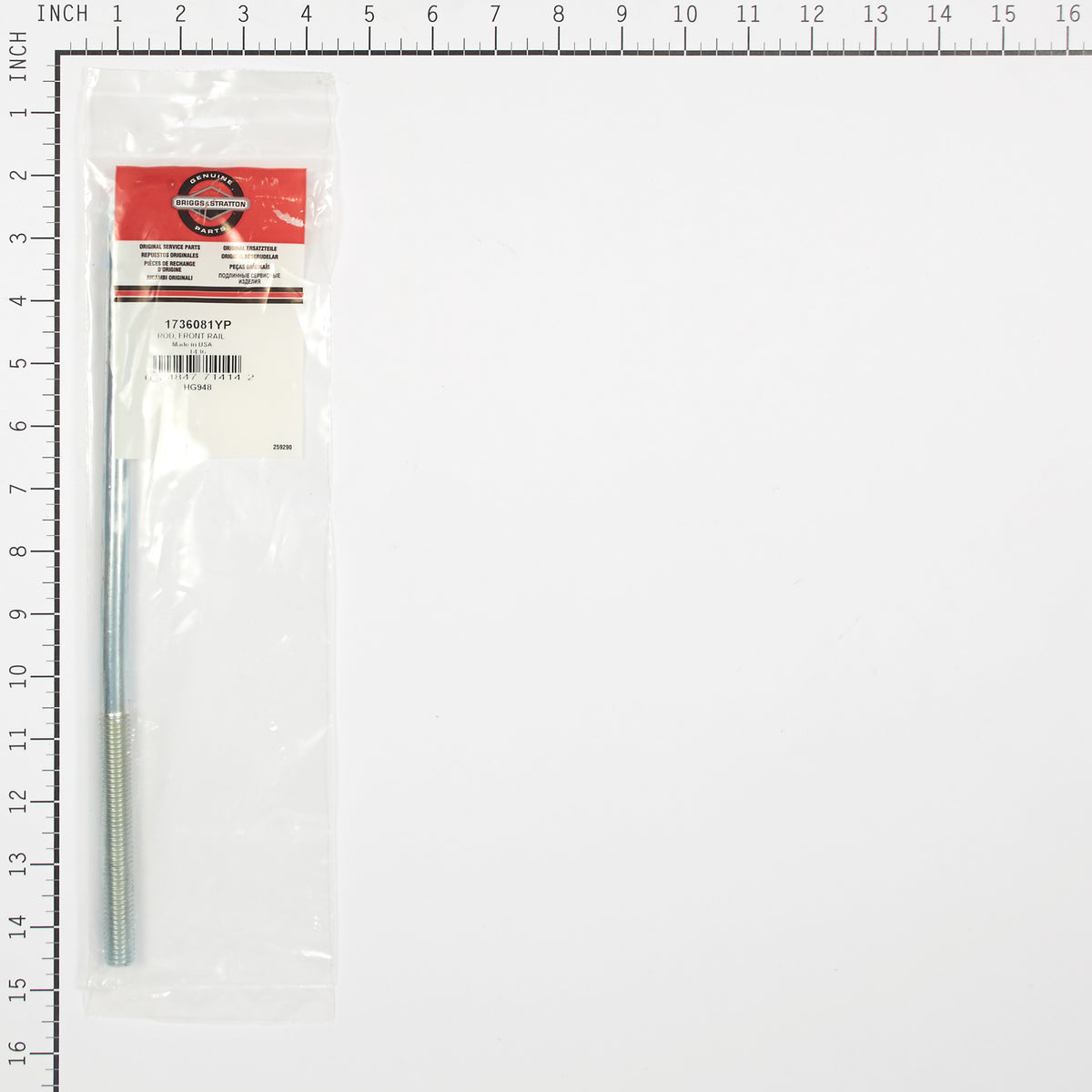 Briggs & Stratton 1736081YP ROD, FRONT RAIL