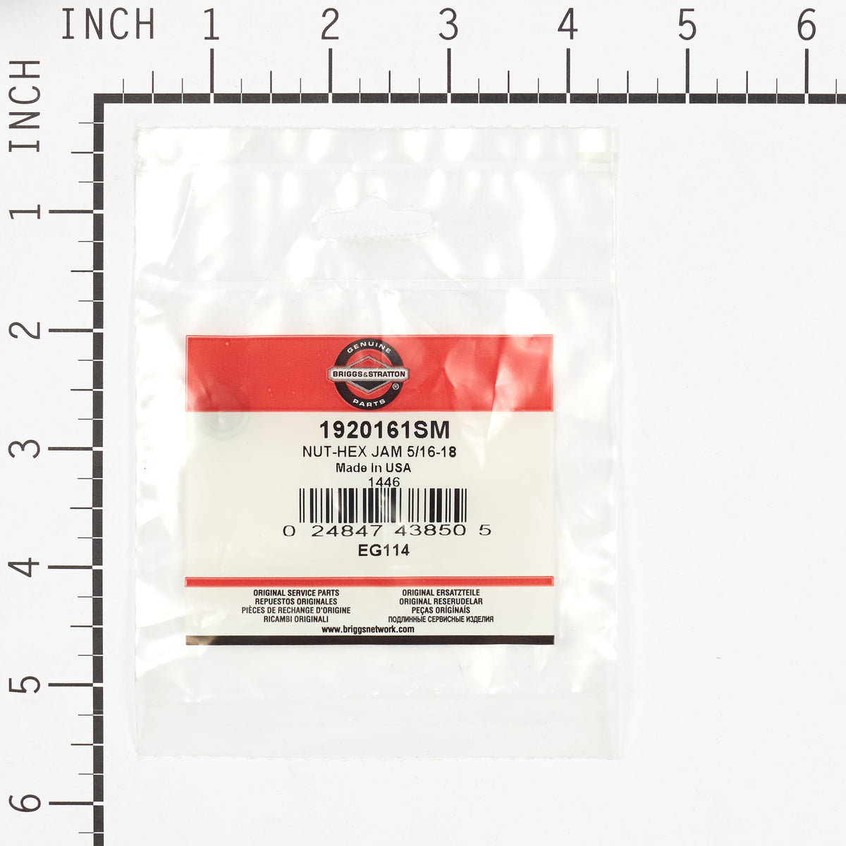 Briggs & Stratton 1920161SM NUT-HEX JAM 5/16-18