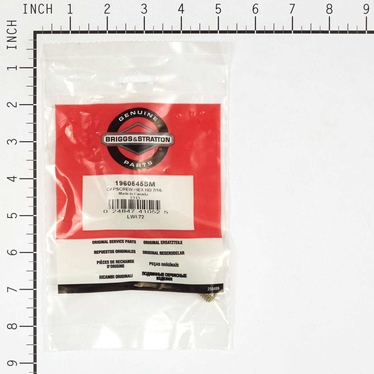 Briggs & Stratton 1960545SM Hex Head Cap Screw - 7/16-14 x 3-1/4
