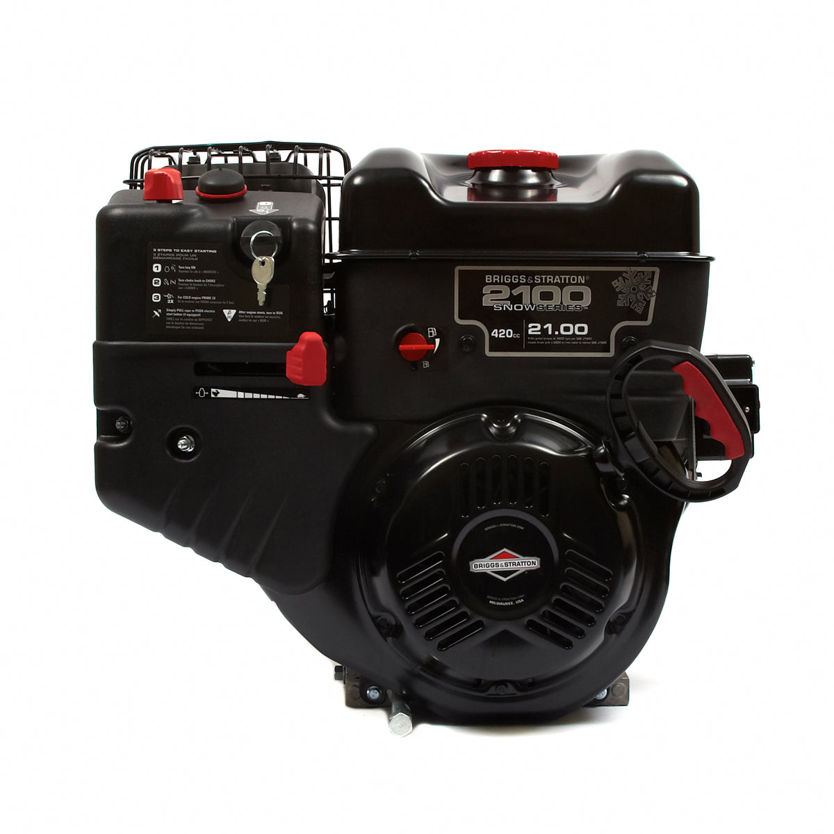 Briggs & Stratton 25M137-0019-F1 Snow Series 21 GT 420cc Horizontal Engine