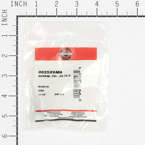 Briggs & Stratton 0025X6MA Engine Screw - 3/8-16 x 1.0