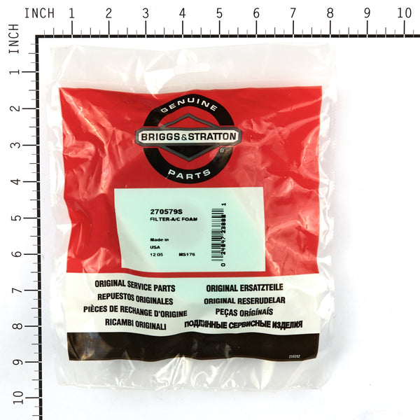 Briggs & Stratton 270579S Foam Air Cleaner Filter