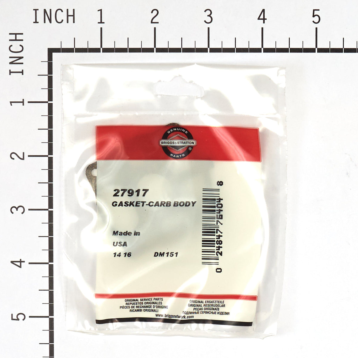 Briggs & Stratton 27917 Carburetor Body Gasket