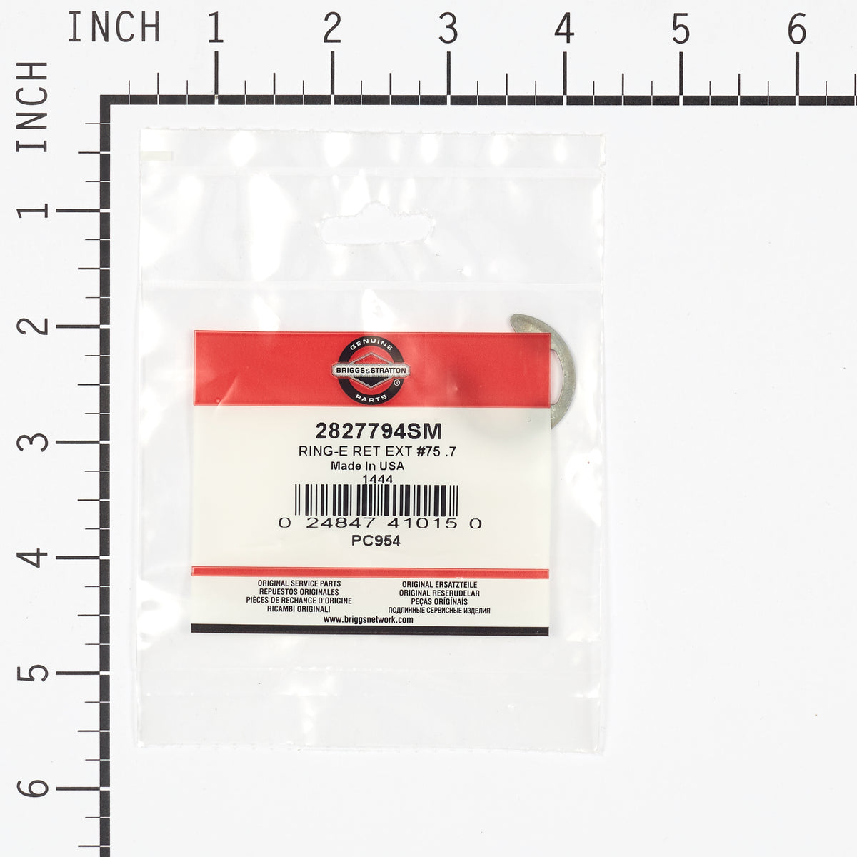 Briggs & Stratton 2827794SM Retainer Ring Ext #75 .7
