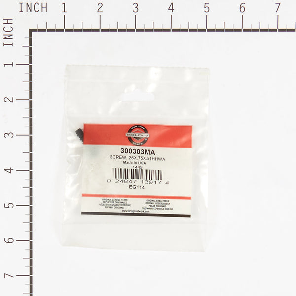 Briggs & Stratton 300303MA Screw - .25 x .75 x .51