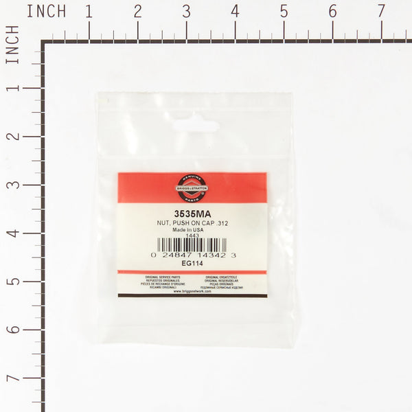 Briggs & Stratton 3535MA NUT, PUSH ON CAP .312