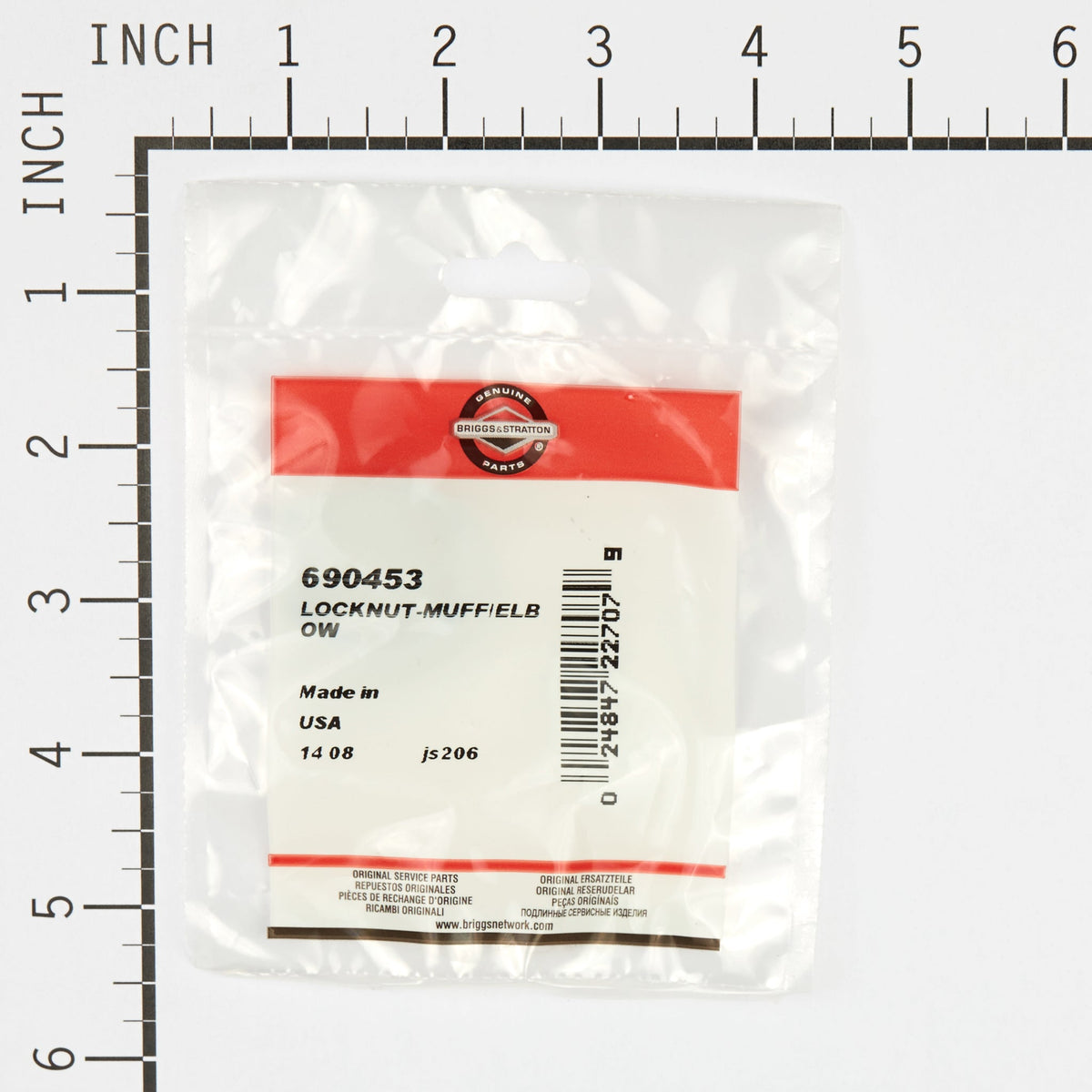 Briggs & Stratton 690453 LOCKNUT-MUFF/Elbow