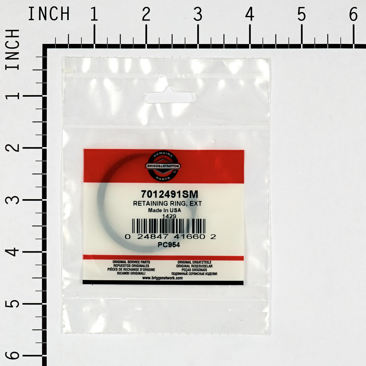 Briggs & Stratton 7012491SM External Retaining Ring