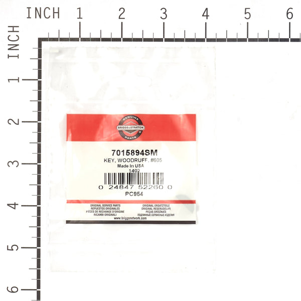 Briggs & Stratton 7015894SM KEY, WOODRUFF, #605