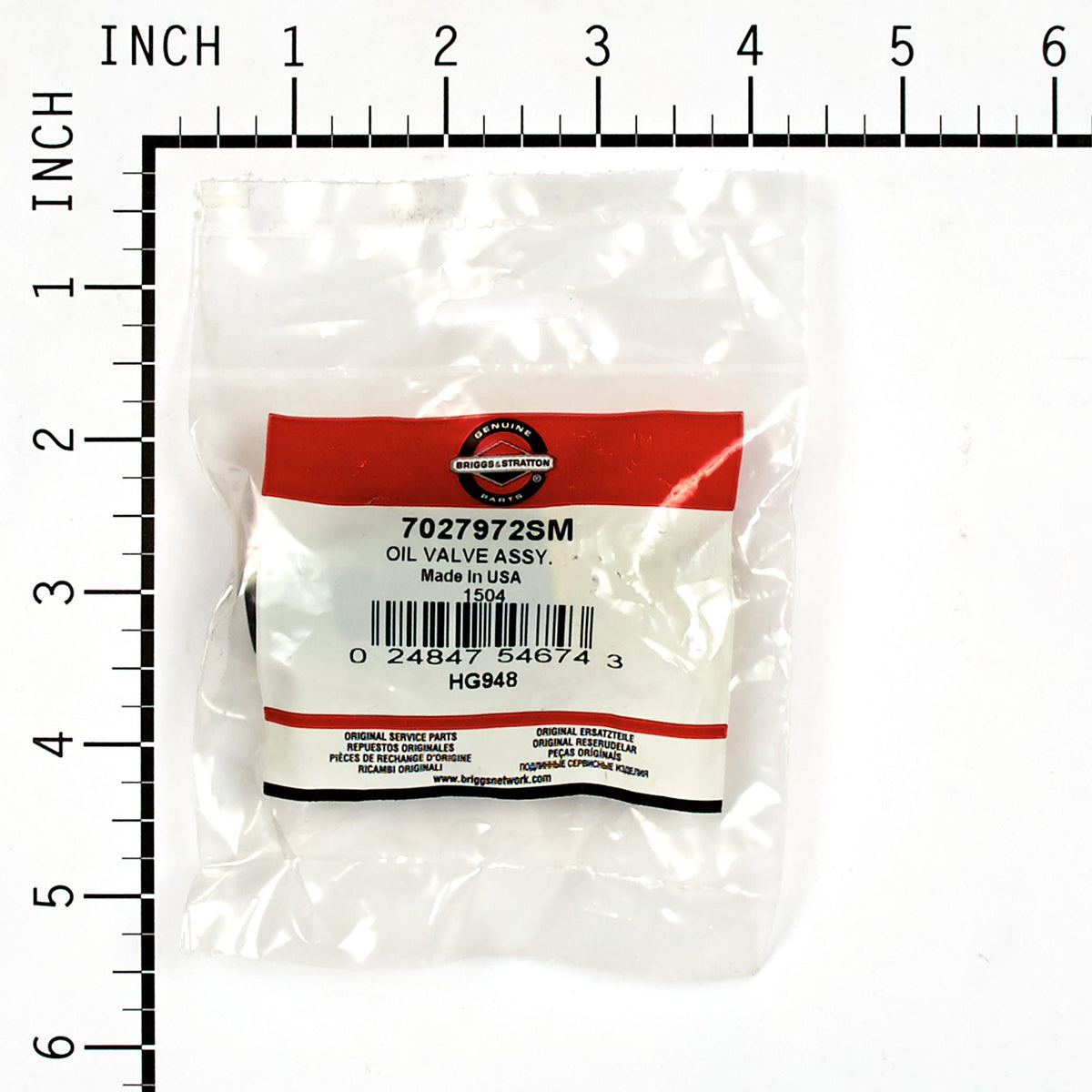 Briggs & Stratton 7027972SM Oil Valve Assembly