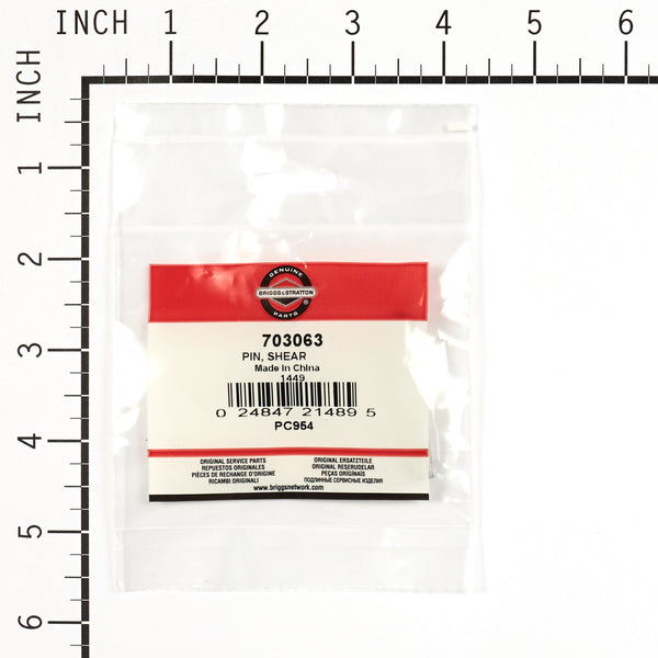 Briggs & Stratton 703063 PIN, SHEAR
