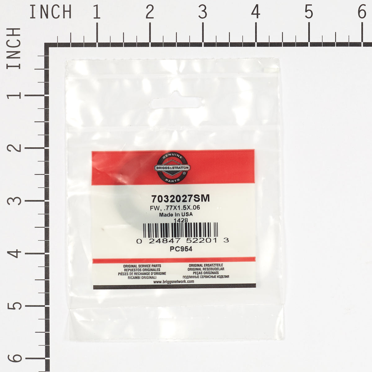 Briggs & Stratton 7032027SM Flat Washer - .77 x 1.5 x .06