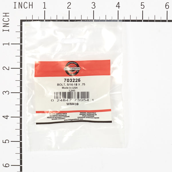 Briggs & Stratton 703225 Bolt - 5/16-18 x .75