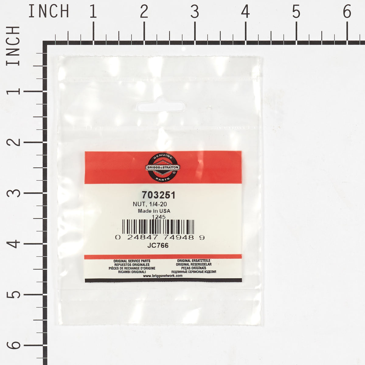 Briggs & Stratton 703251 NUT, 1/4-20