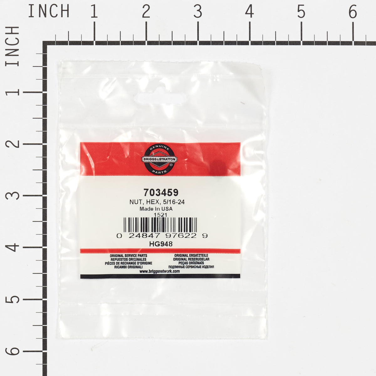 Briggs & Stratton 703459 Nut, Hex - 5/16-24