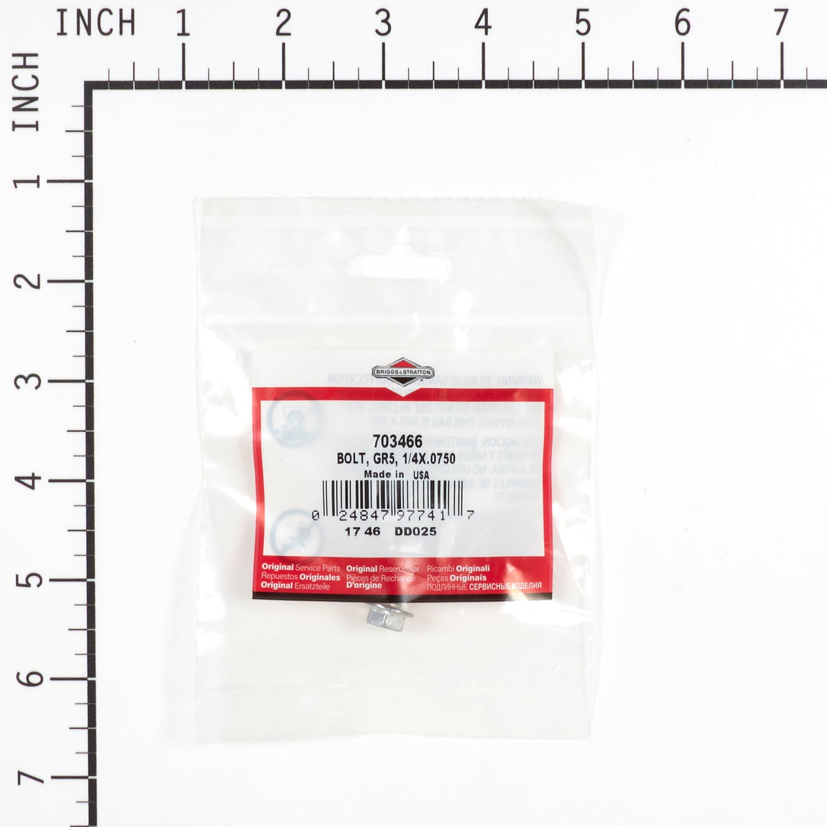 Briggs & Stratton 703466 Bolt, 1/4 X .0750