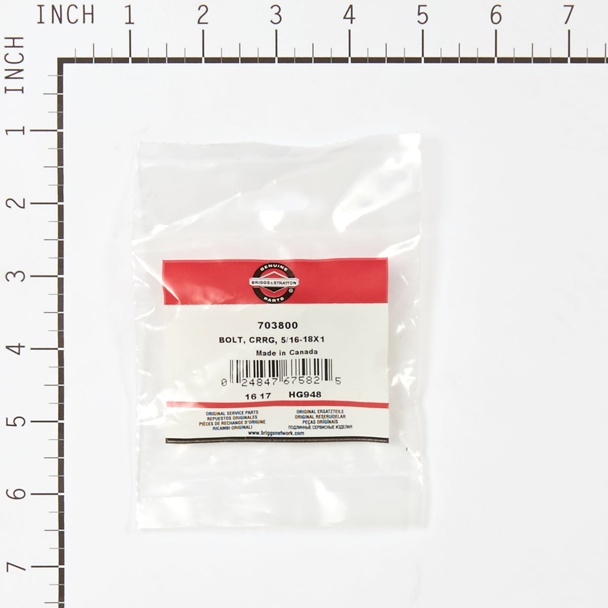 Briggs & Stratton 703800 Carriage Bolt - 5/16-18 x 1