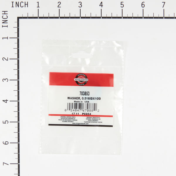 Briggs & Stratton 703853 Washer - .516 ID x 1.0 OD