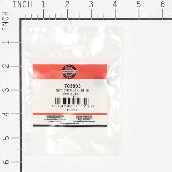 Briggs & Stratton 703893 NUT, CNTR LCK, 3/8-16