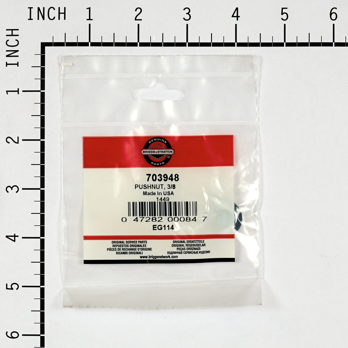 Briggs & Stratton 703948 PUSHNUT, 3/8