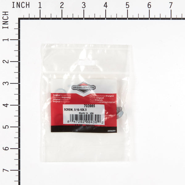 Briggs & Stratton 703985 Screw - 5/16-18 x 1/2