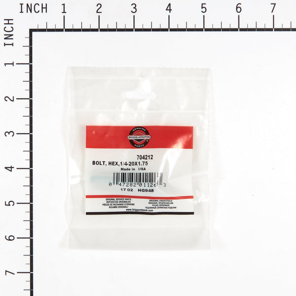 Briggs & Stratton 704212 Hex Bolt -1/4-20 x 1.75