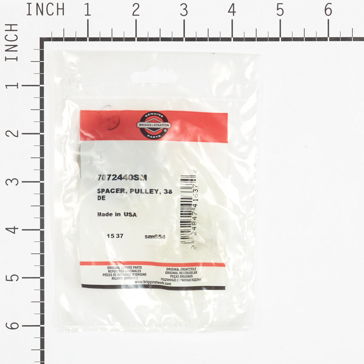 Briggs & Stratton 7072440SM SPACER, Pulley, 38 DE
