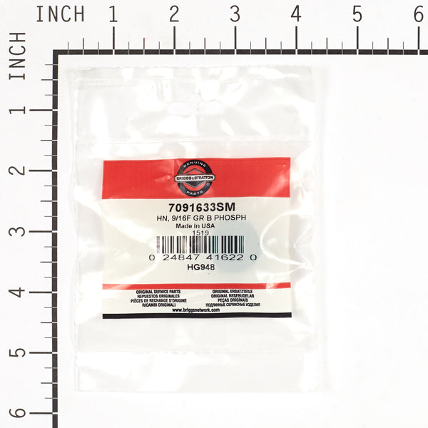 Briggs & Stratton 7091633SM Hex Nut - 9/16F