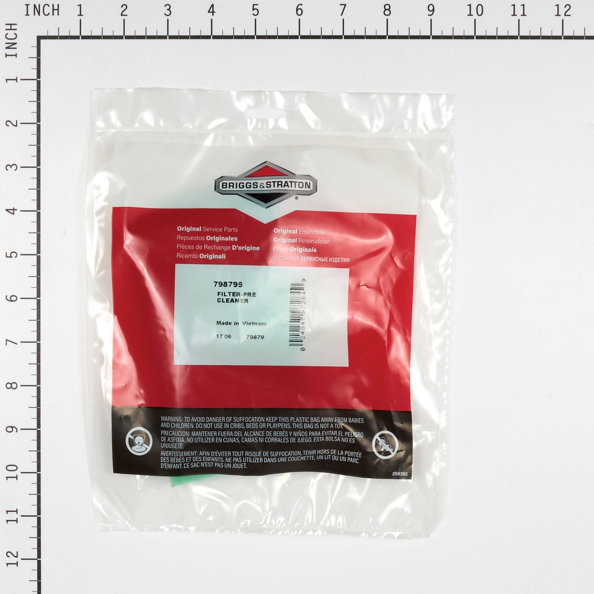 Briggs & Stratton 798795 Pre-Cleaner Filter