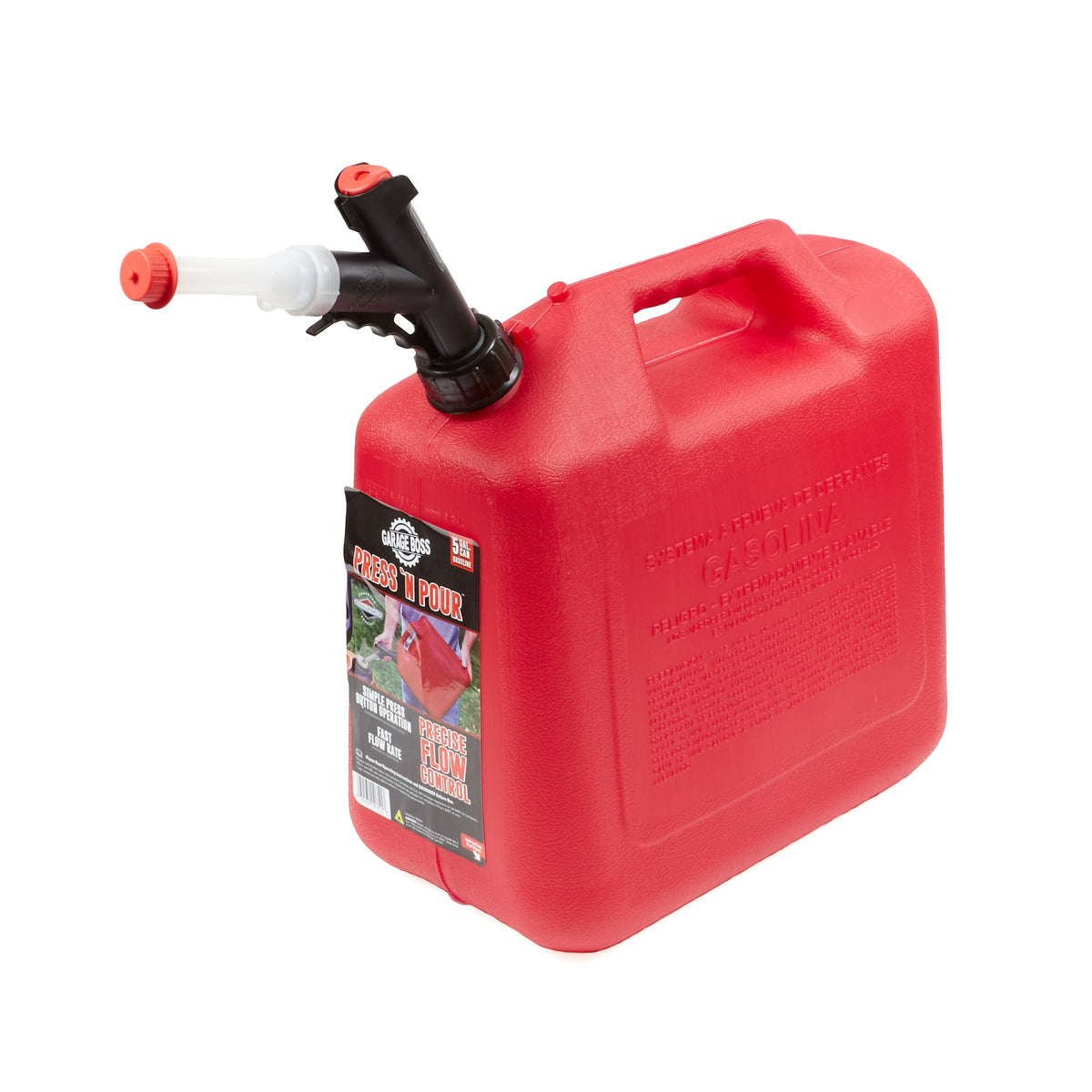 Briggs & Stratton GB351 GarageBoss Press 'N Pour Gas Can, 5 Gallon