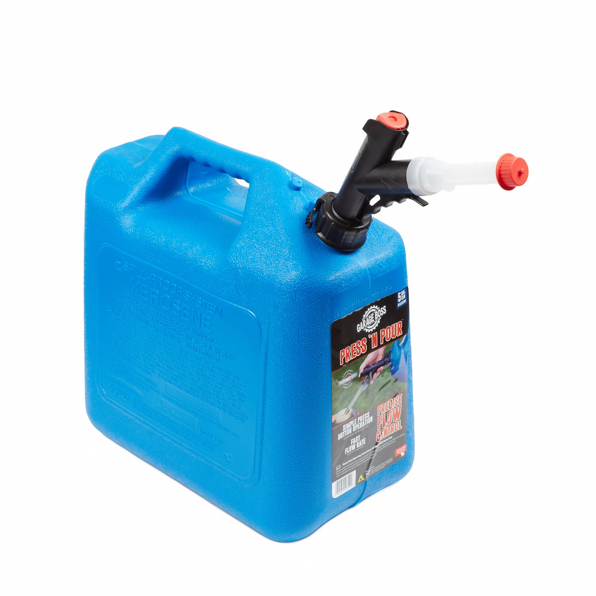 Briggs & Stratton GB359 GarageBoss Press 'N Pour Kerosene Can, 5 Gallon