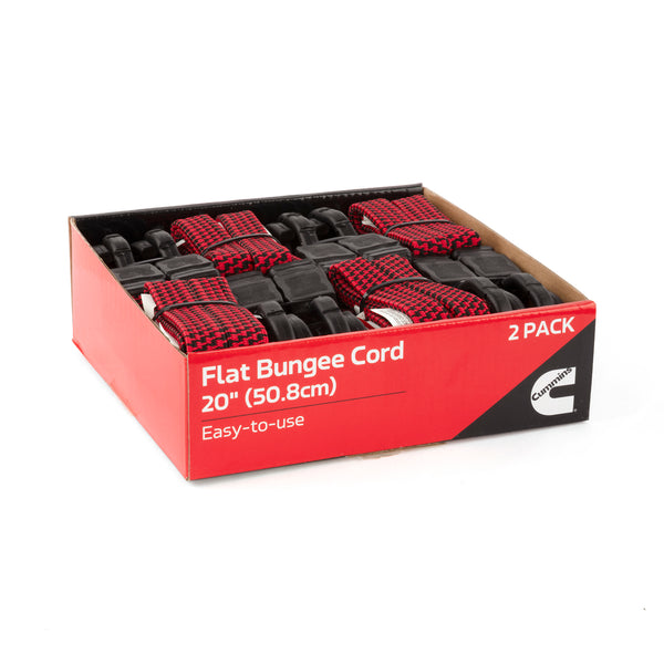 Cummins CS0013 2-Pack 18mm X 20" Flat Bungee Cord