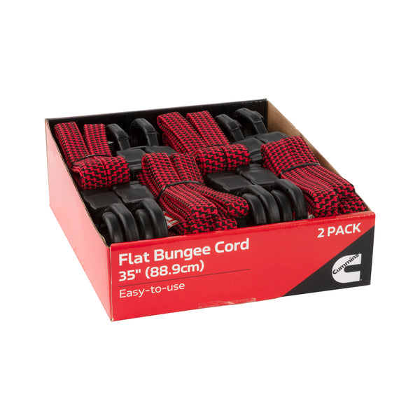 Cummins CS0014 2-Pack 18mm X 35" Flat Bungee Cord