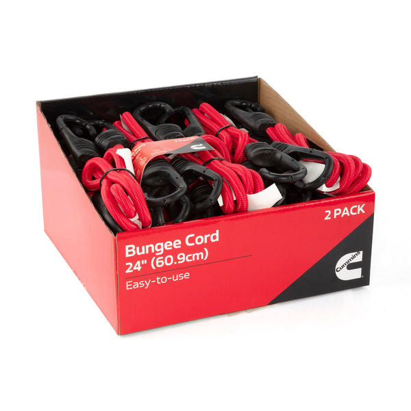 Cummins CS0018 2-Pack 24" Bungee Cord w/ Plastic Hooks