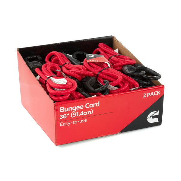 Cummins CS0019 2-Pack 36" Bungee Cord w/ Plastic Hooks