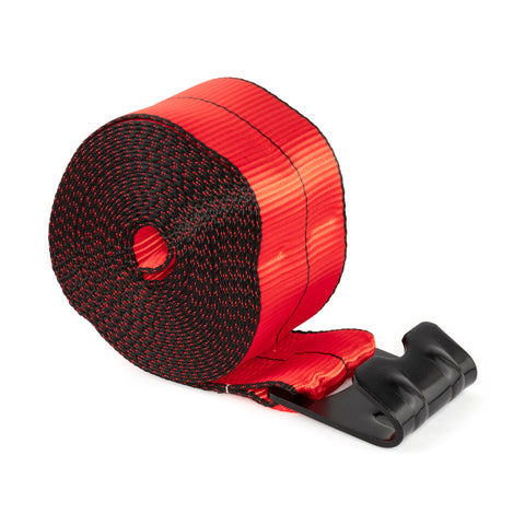 Cummins CS0027 4" X 30' Winch Strap w/ Flat Hook & Single Reflective Stitch