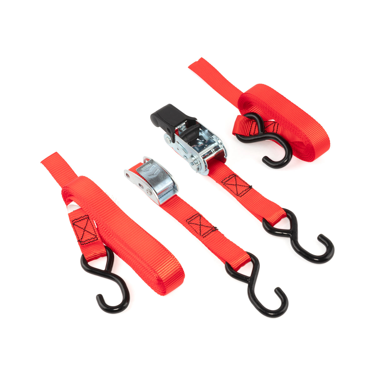 Cummins CS0028 4-Pack 16' Tie Down Set, Incl Steel Rachet & Cam Buckle Straps