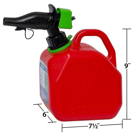 Scepter FR1G101 4-Pack Smart Control Gas Cans, 1 Gallon