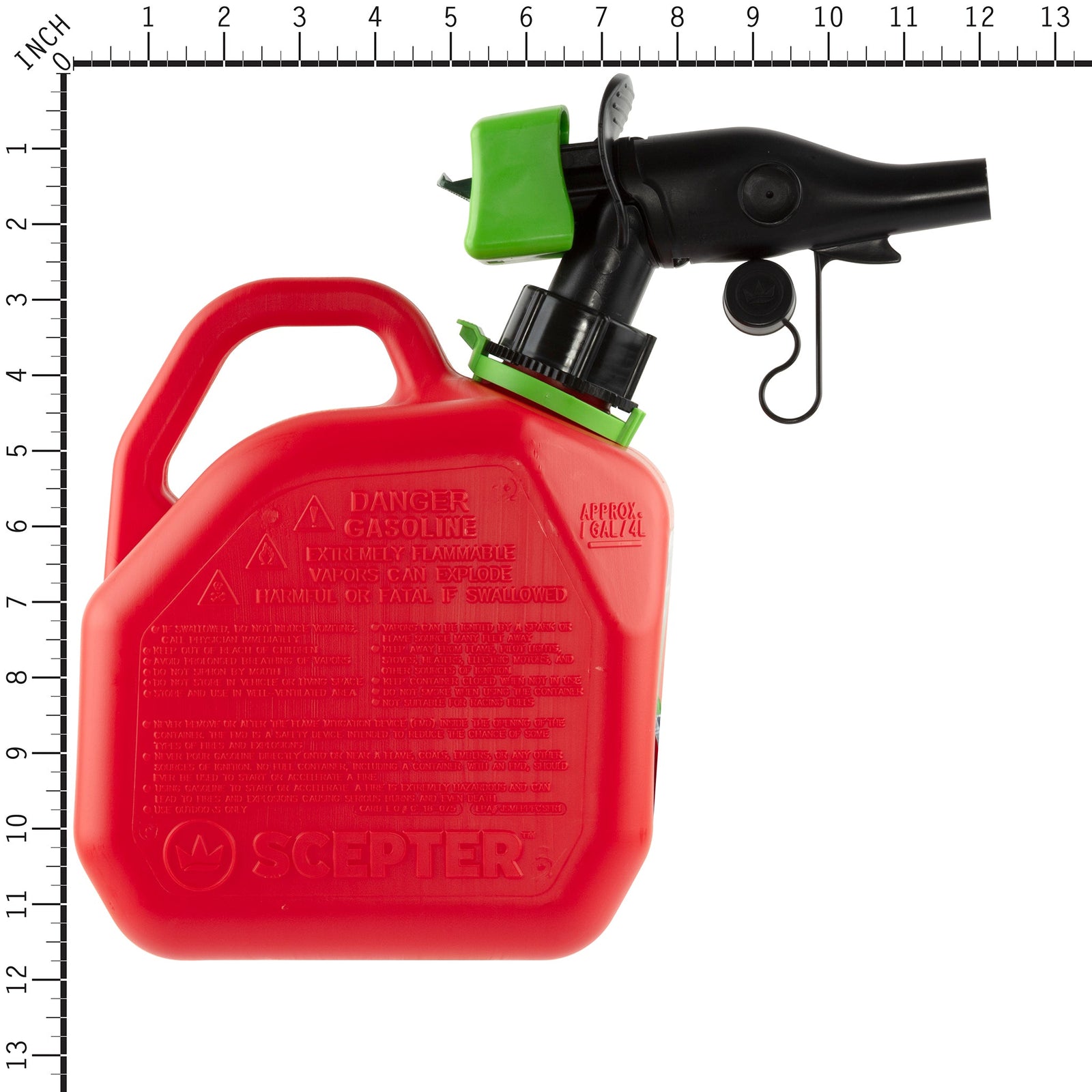 Scepter FR1G152 Smart Control Gas Can, 1 Gallon with Funnel