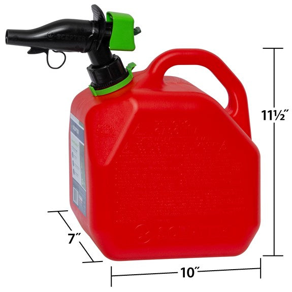 Scepter FR1G252 Smart Control Gas Can, 2 Gallon with Funnel