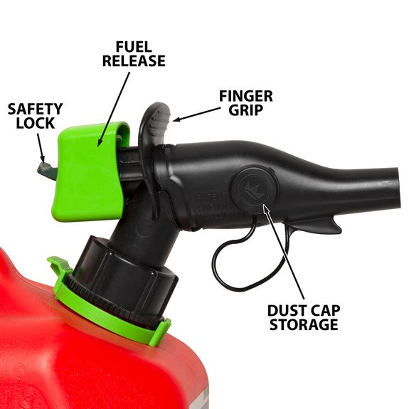 Scepter FR1G252 Smart Control Gas Can, 2 Gallon with Funnel