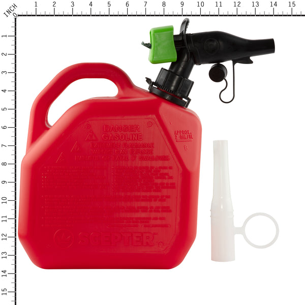 Scepter FR1G252 Smart Control Gas Can, 2 Gallon with Funnel