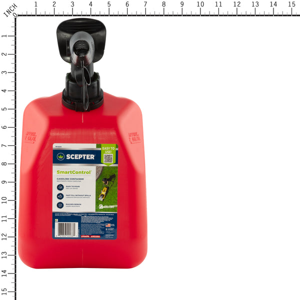 Scepter FR1G252 Smart Control Gas Can, 2 Gallon with Funnel