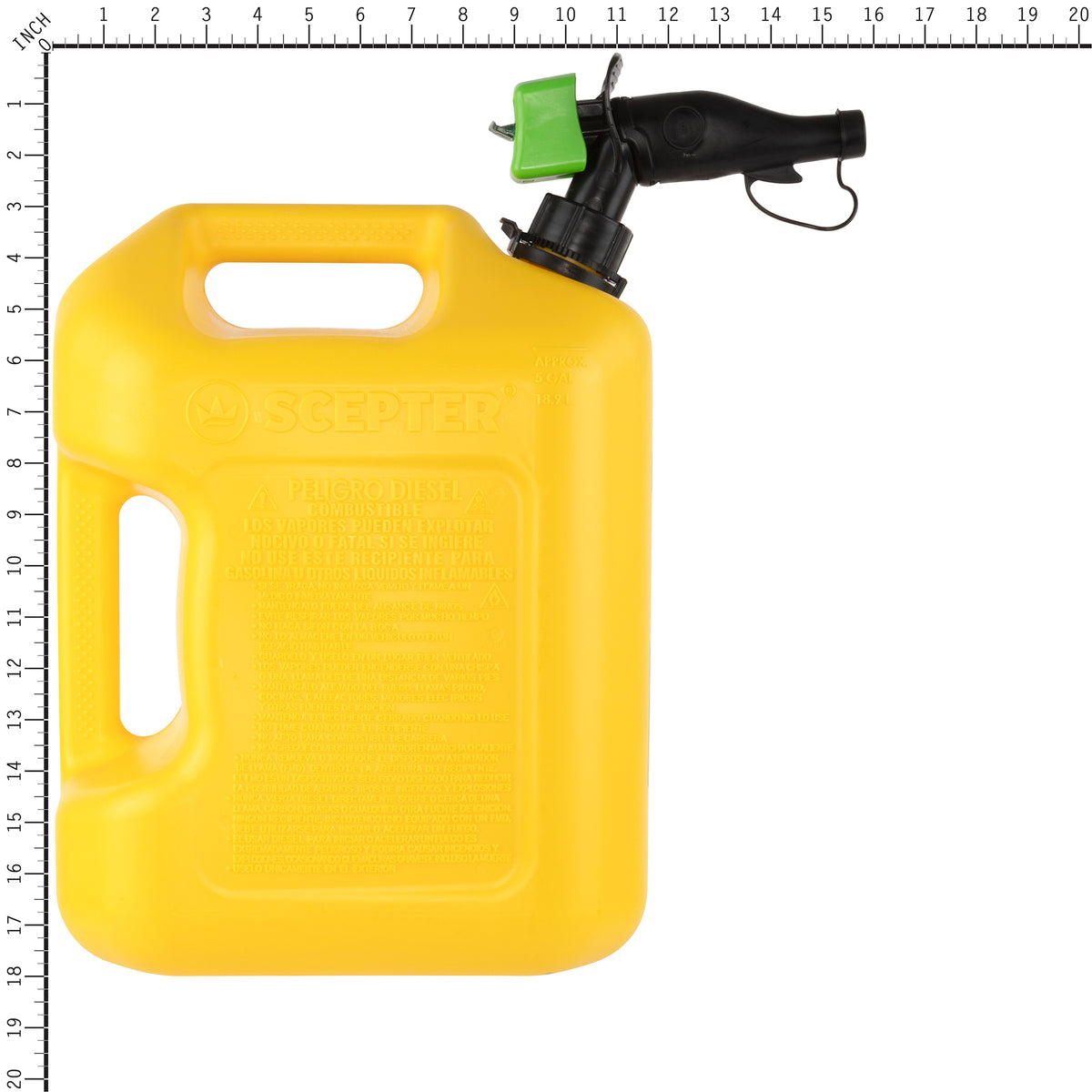 Scepter FSCD571 Smart Control Rear Handle Diesel Can, 5 Gallon