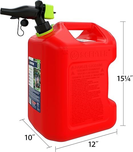 Scepter FSCG552 Smart Control Gas Can, 5 Gallon with Funnel