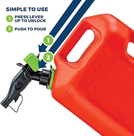Scepter FSCG552 Smart Control Gas Can, 5 Gallon with Funnel